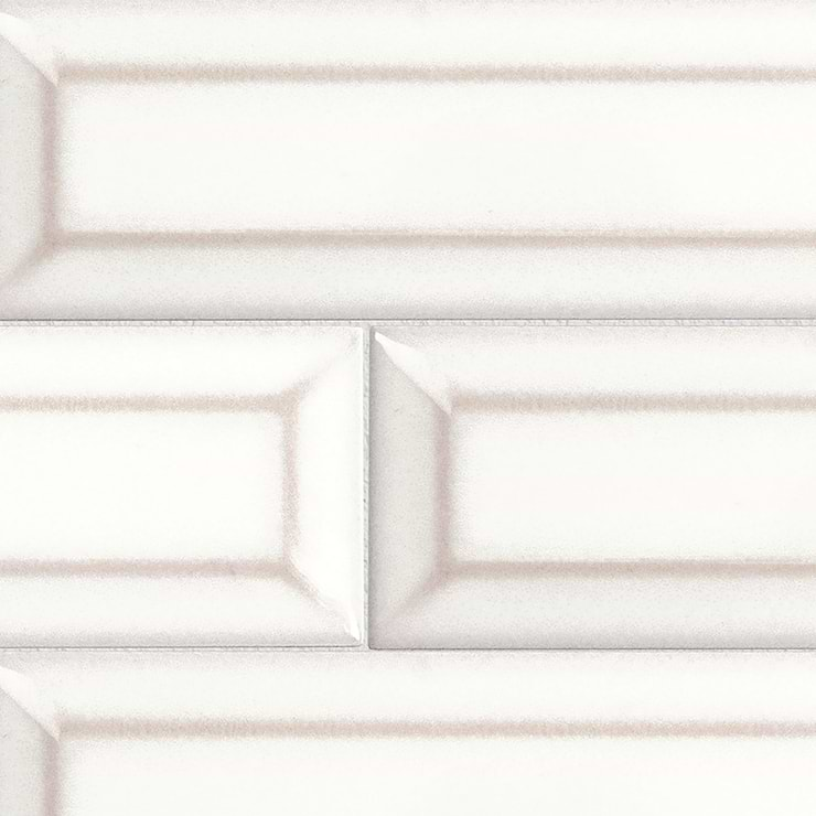 Arctica White 2x8 Beveled Glossy Ceramic Tile