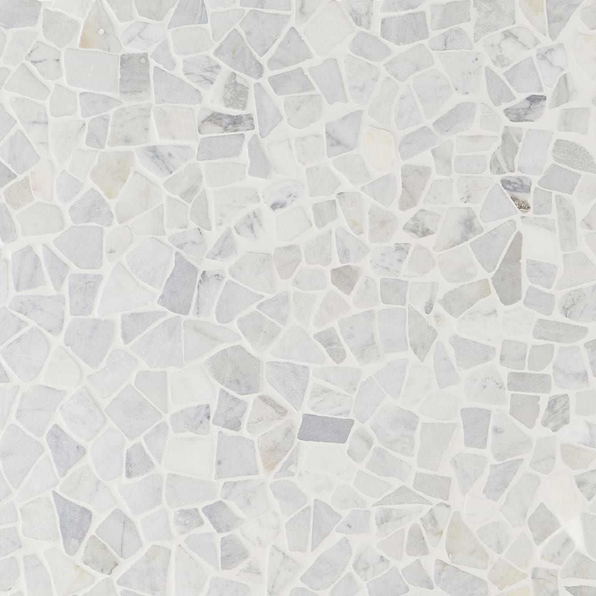 Nature Tumbled Carrara Marble Honed Mosaic Tile