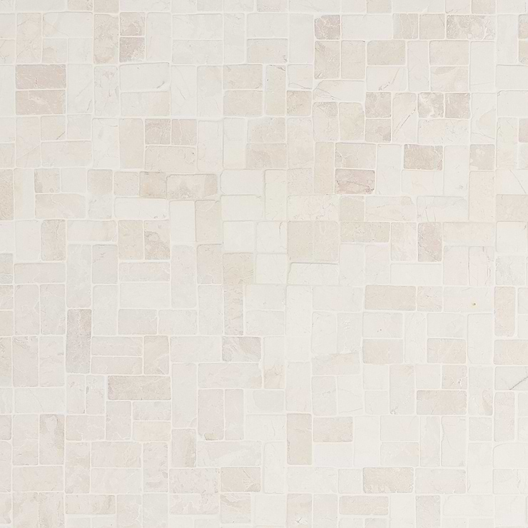 Nature White Antique Pebble Mosaic