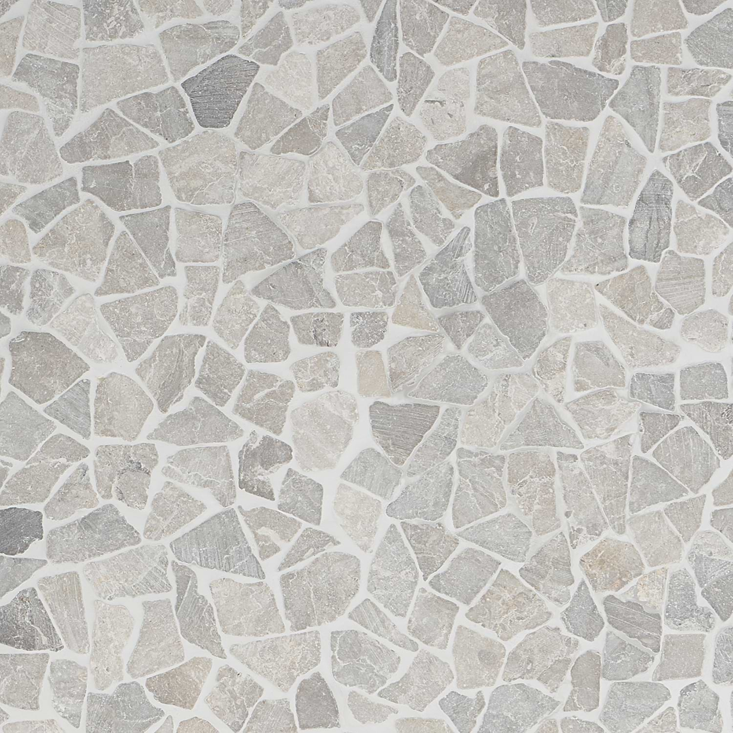 Nature Tumbled Pram Gray Pebble Honed Mosaic Tile