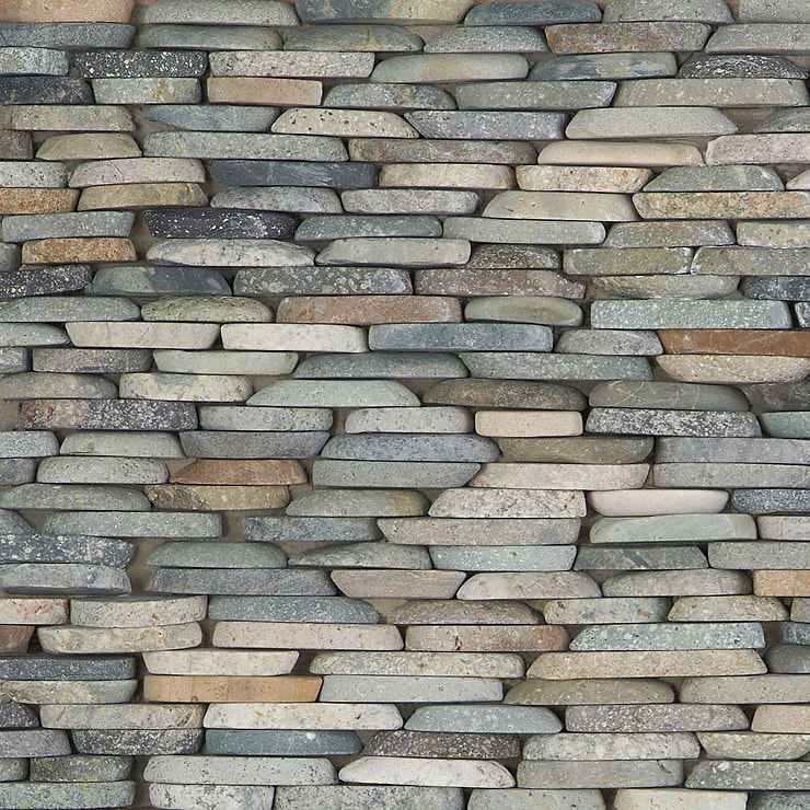 Nature Sumatra Stacked Pebble Mosaic