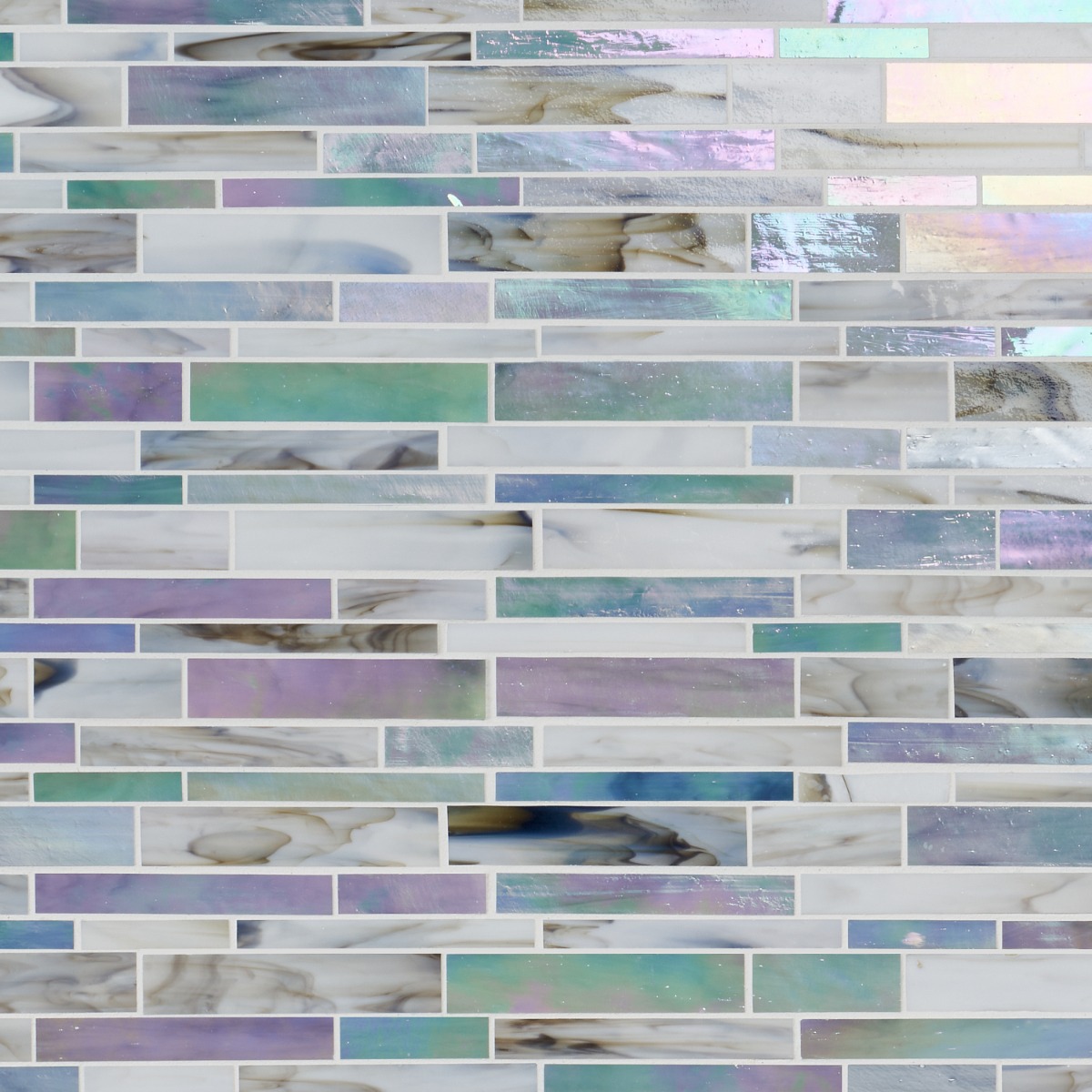 Matchstix Kismet Multicolor Glass Polished Mosaic Tile