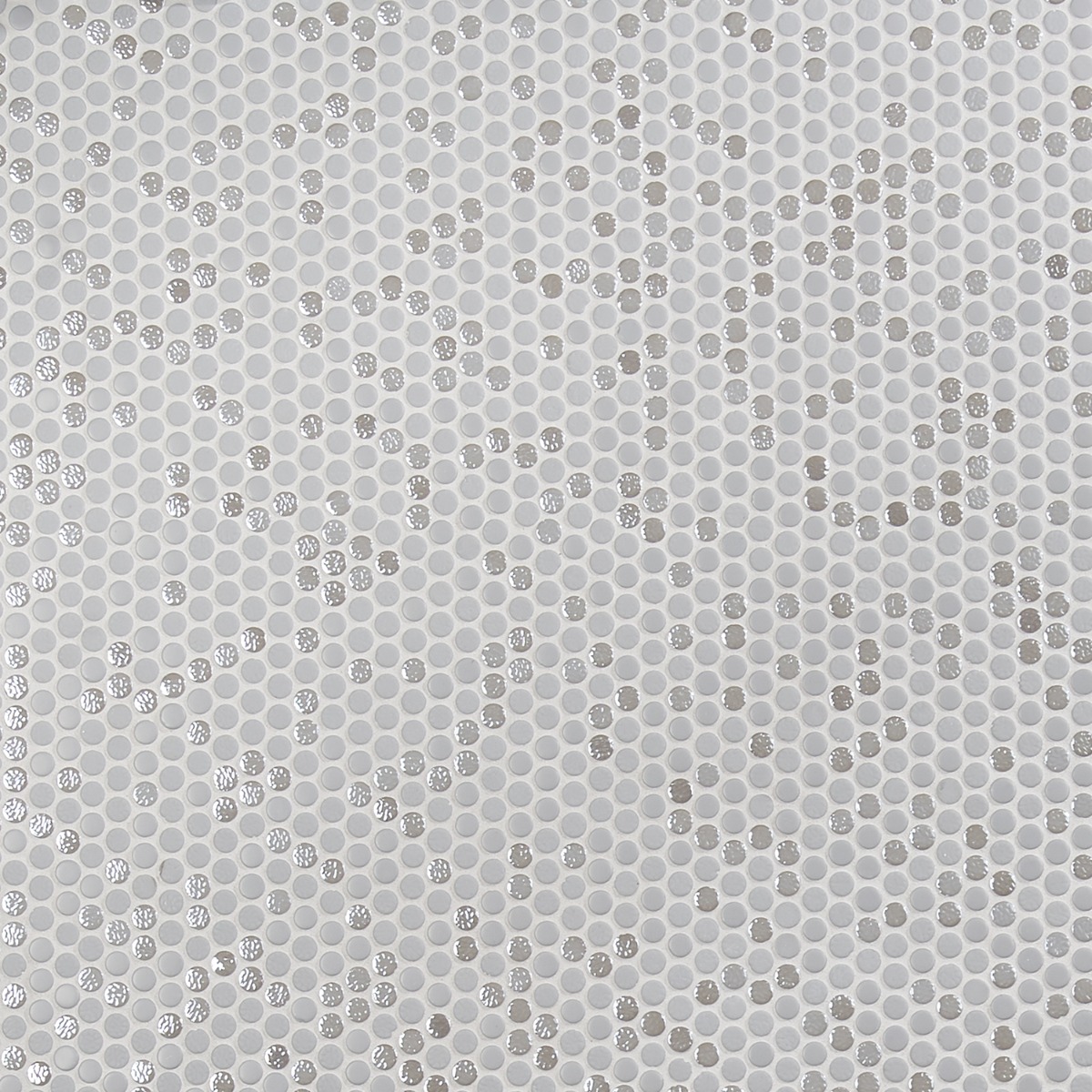 Zoe Grigio 1/2" Circle Frosted and Polished Glass Mosaic Tile