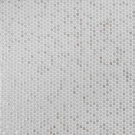 Zoe Grigio 1/2" Circle Frosted and Polished Glass Mosaic Tile