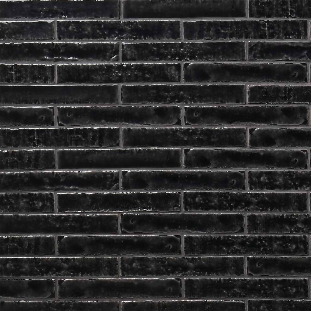 Wabi Sabi Coal Black 1.5x9 Glossy Ceramic Tile