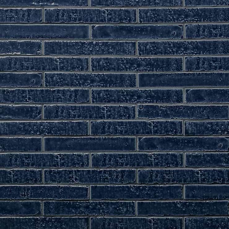 Wabi Sabi Marine Blue 1.5x9 Glossy Ceramic Tile
