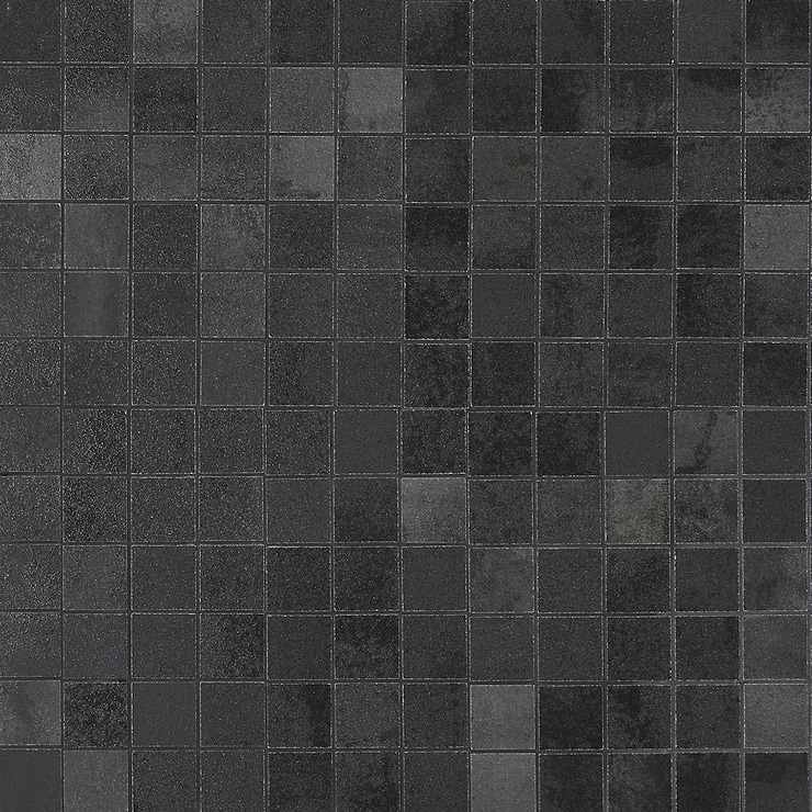 Hewlett Black Iron 2x2 Matte Porcelain Mosaic Tile