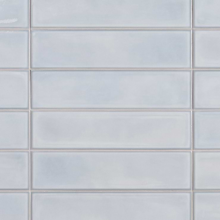 Stacy Garcia ArtBlock Azure Light Blue 4x16 Glossy Porcelain Tile