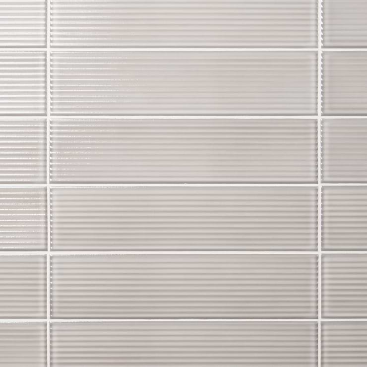 Stacy Garcia ArtBlock Grigio Gray 4x16 Fluted Glossy Porcelain Tile