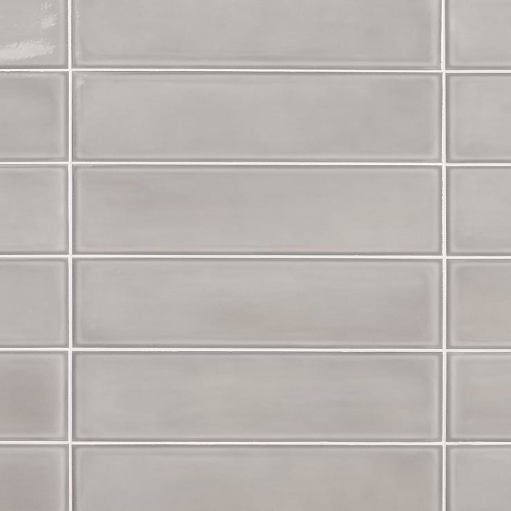 Stacy Garcia ArtBlock Grigio Gray 4x16 Glossy Porcelain Tile