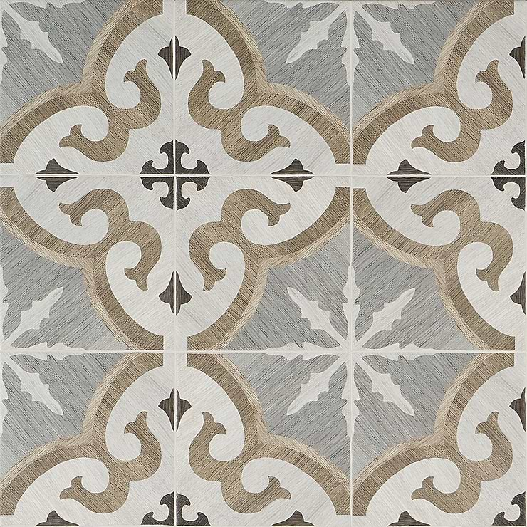 Encaustic Look Porcelain Tile for Backsplash