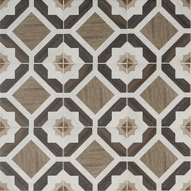 Encaustic Look Porcelain Tile for Backsplash