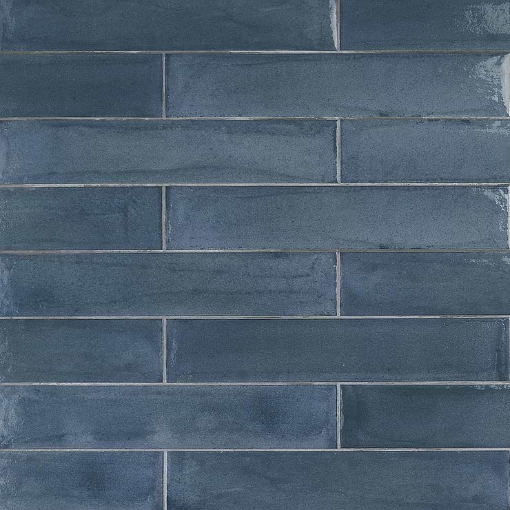 Paint Blu Notte 3x16 Glossy Porcelain Subway Tile