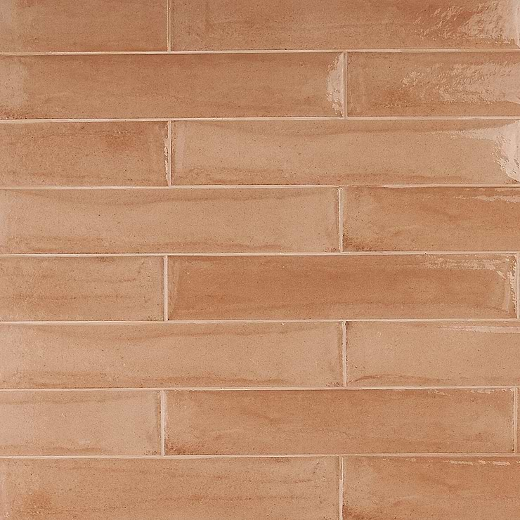 Paint Terracotta Brown 3x16 Glossy Porcelain Subway Tile