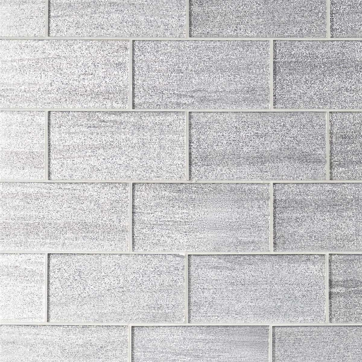 Veda Silver 4x9 Polished Glass Tile