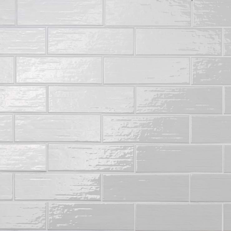 Kiln Silver 3x9 Polished Porcelain Subway Tile