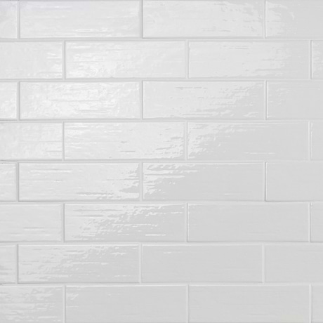 Kiln White 3x9 Polished Porcelain Subway Tile