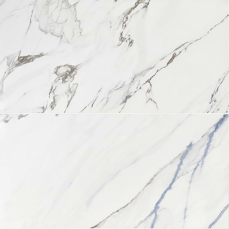 Calacatta Azur 12x24 Polished Porcelain Tile