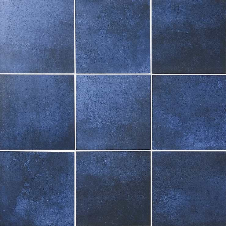 Art Geo by Elizabeth Sutton Cement Blue 8x8 Matte Porcelain Tile