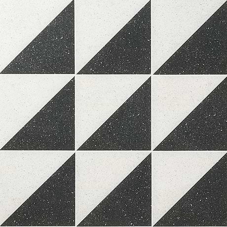Art Geo Terrazzo Dos Charcoal Gray by Elizabeth Sutton 8x8 Matte Porcelain Tile