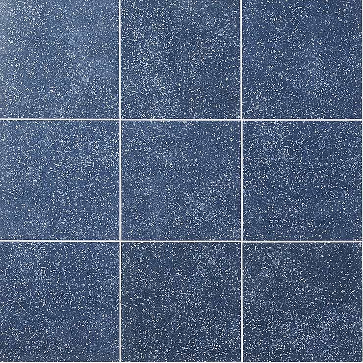 Art Geo by Elizabeth Sutton Terrazzo Blue 8x8 Matte Porcelain Tile