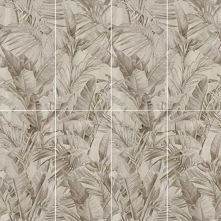 Art Gallery by Paula Purroy Golden Field Ivory Gray and White 24x48 Artisan Decor Matte Porcelain Tile