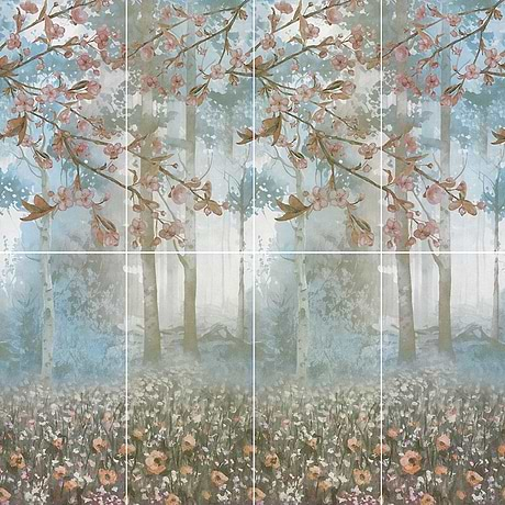 Art Gallery by Paula Purroy Secret Forest Multicolor 24x48 Artisan Decor Matte Porcelain Tile