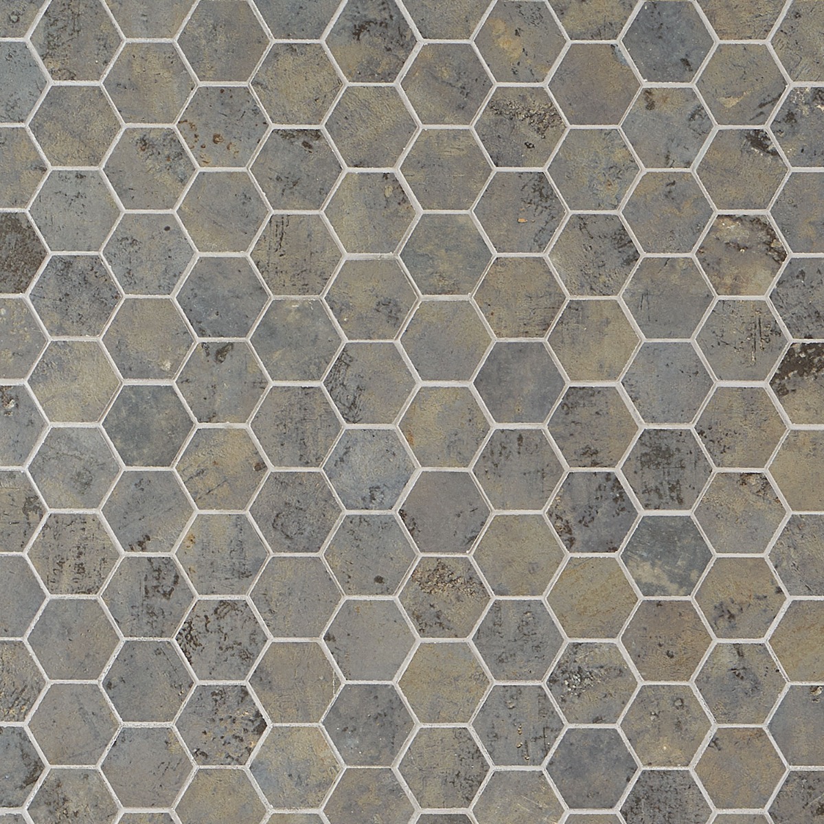 Portrait Sage Gray 2" Hexagon Matte Porcelain Mosaic Tile