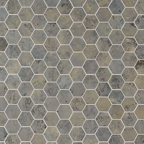 Portrait Sage Gray 2" Hexagon Matte Porcelain Mosaic Tile