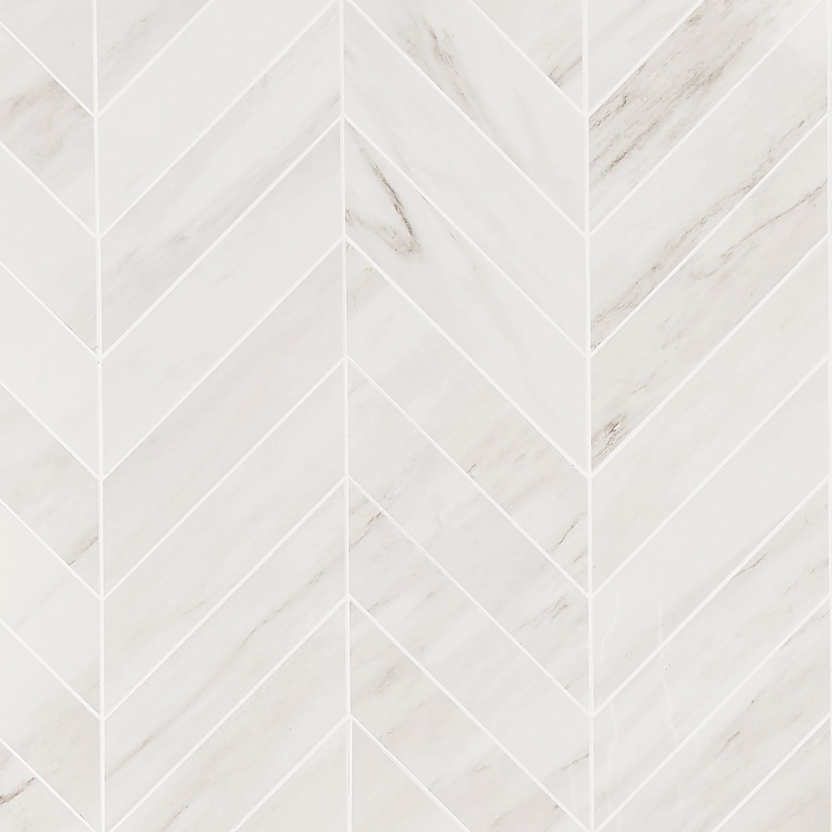 DreamStone Dolomite Snow 2x8 Chevron Polished Porcelain Mosaic