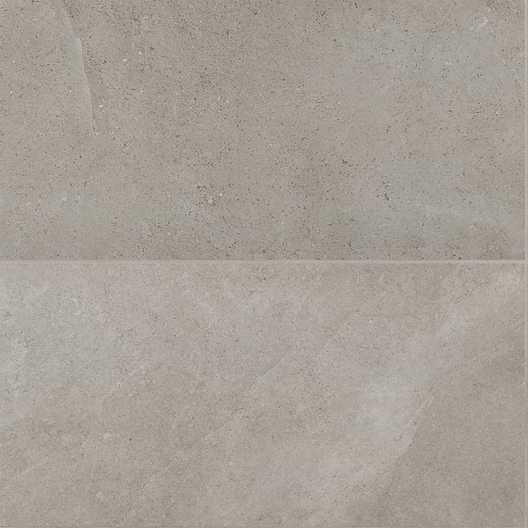 New Rock Fumo Light Gray 12x24 Limestone Look Matte Porcelain Tile