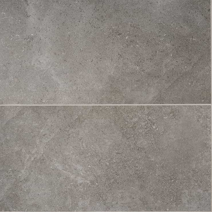 New Rock Fossil Dark Gray 12x24 Limestone Look Matte Porcelain Tile