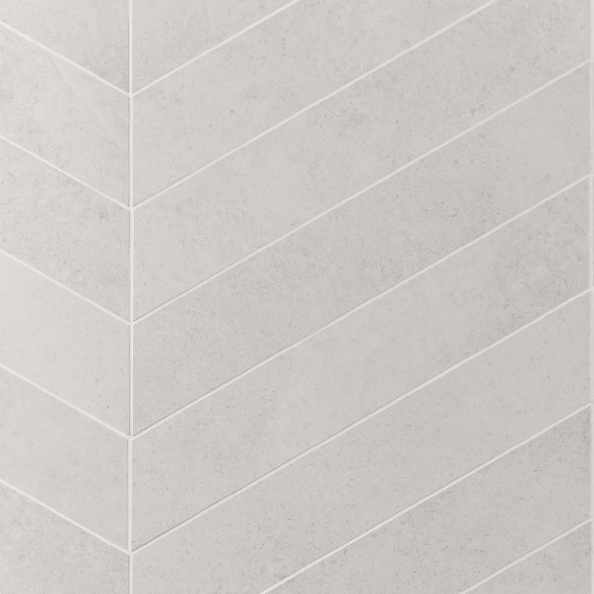 New Rock Perla White 4x21 Chevron Limestone Look Matte Porcelain Tile