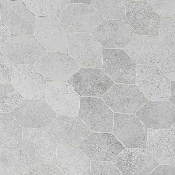 Bond Excalibur Medium Gray Foliage Matte Porcelain Mosaic Tile