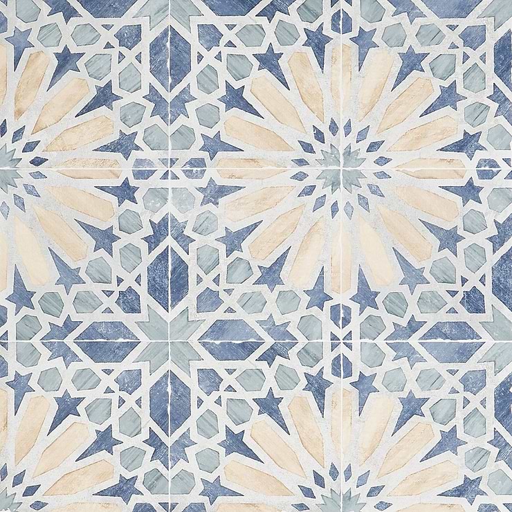 Alesso Deco Marla Multicolor 8x8 Matte Porcelain Tile