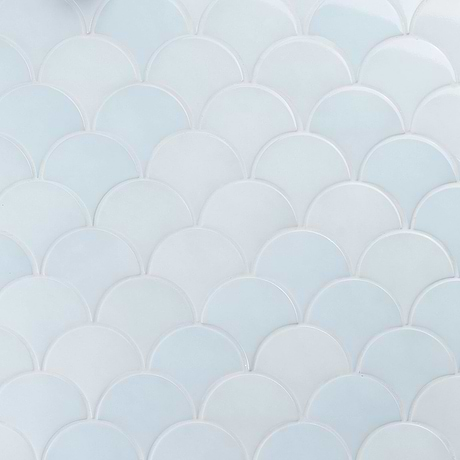 Highwater Maya Blue 2x5 Fishscale Polished Ceramic Wall Tile