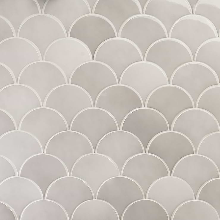 Highwater Mist 2x5 Fishscale Polished Ceramic Wall Tile