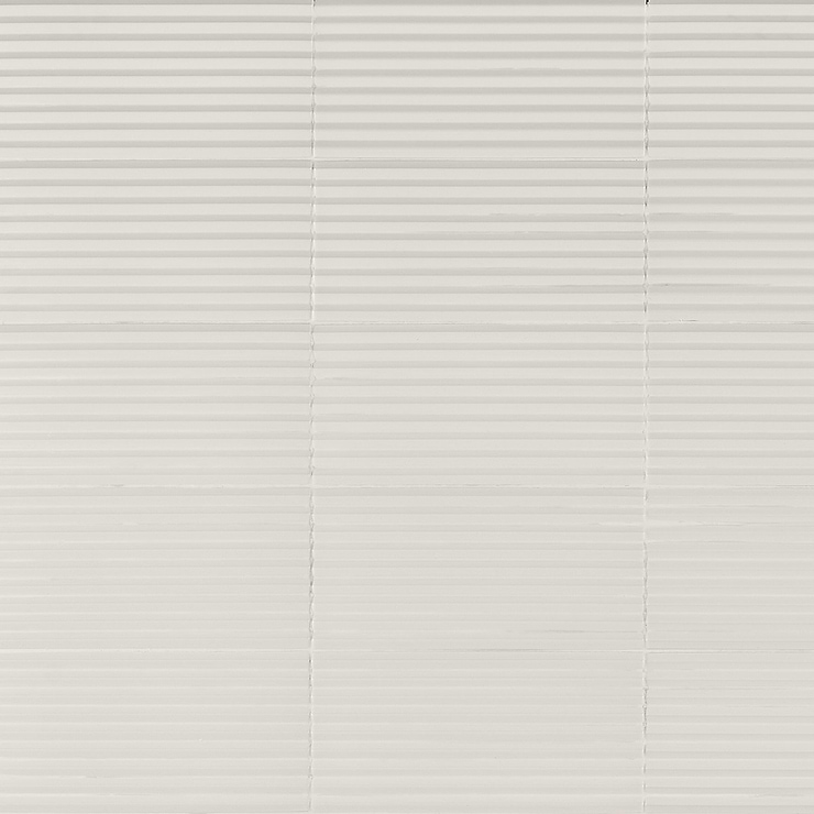 Zeal Linear 3D White 5x10 Matte Porcelain Tile