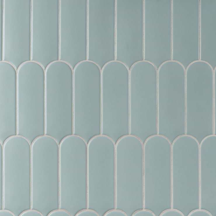 Parry Marine Blue 3x8 Fishscale Matte Ceramic Wall Tile