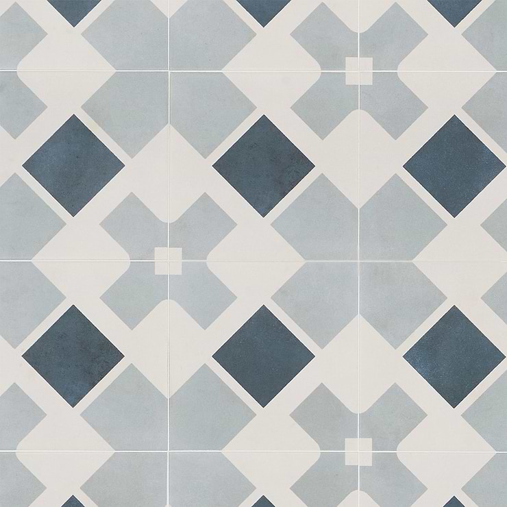 Lapaz White Cross 9x9 Matte Porcelain Tile