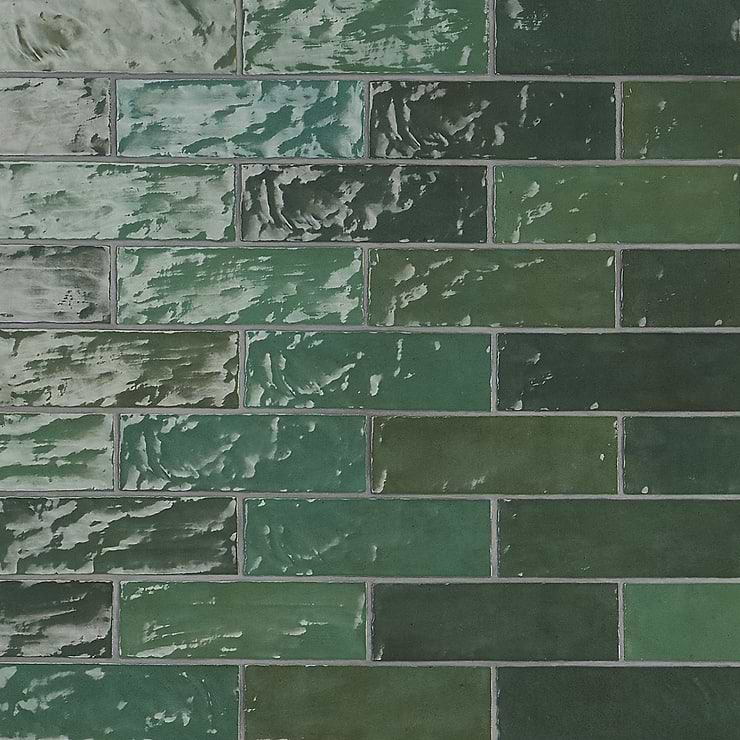 Portmore Green 3x8 Glossy Ceramic Subway Tile