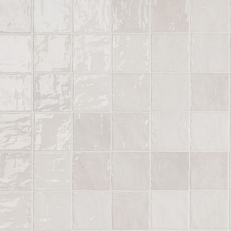 Portmore White 4x4 Glossy Ceramic Tile