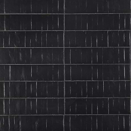 Rework Leather Black 3x12 Matte Porcelain Tile