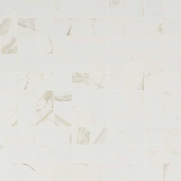 Versilia Calacatta Oro Mosaic Matte 2x2 Porcelain Tile