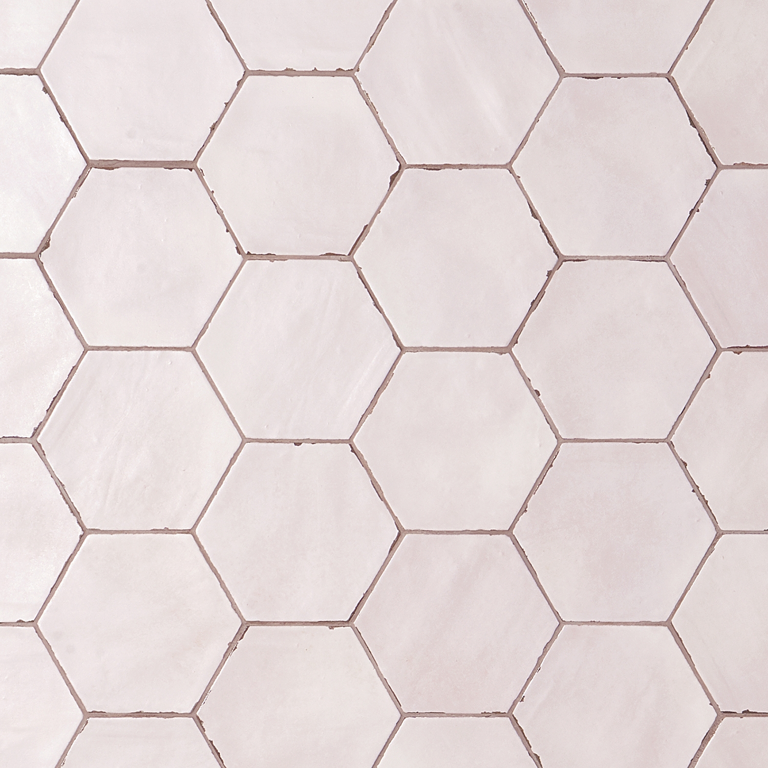 Sasha Hex Oxalis Rose 6" Matte Porcelain Hexagon Tile