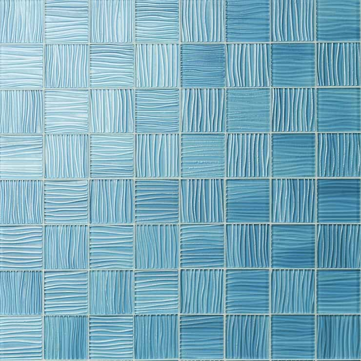 Bimini Aqua 3x3 Polished Glass Mosaic