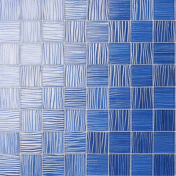 Bimini Cobalt 3x3 Polished Glass Mosaic