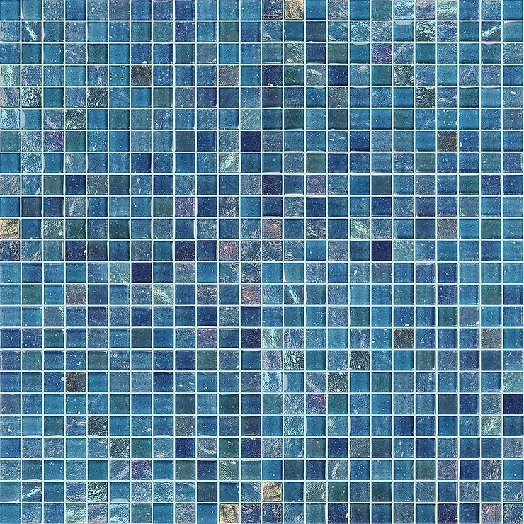 Fairy Blue 1x1 Polished Glass Mosiac Tile