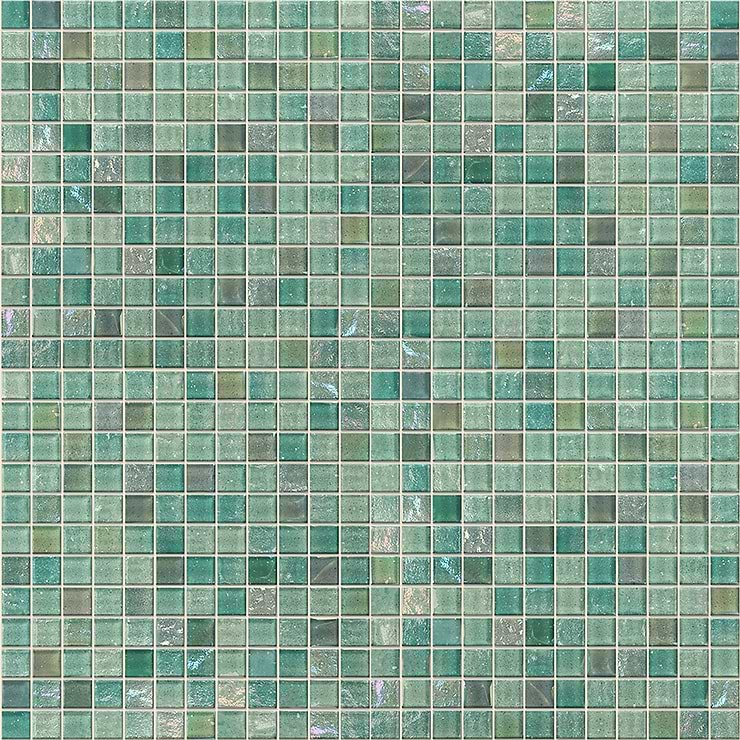 Fairy Green 1x1 Polished Glass Mosiac Tile