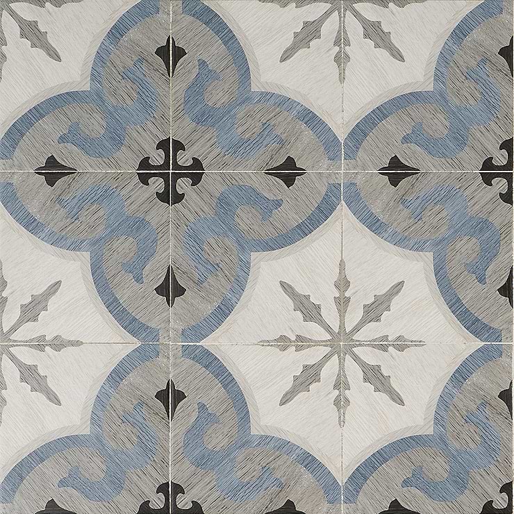 Encaustic Look Porcelain Tile for Backsplash